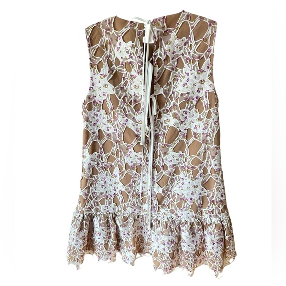 Elliatt Floral Lace Sleeveless heartbeat mini Dress size M - Picture 10 of 15